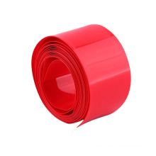 Flat Size 78mm Red Plastic PVC Heat Shrink Tubing